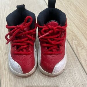 Jordan Kids Red and White Sneakers